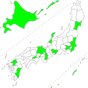 日本地図に数値を当て込んだサンプル